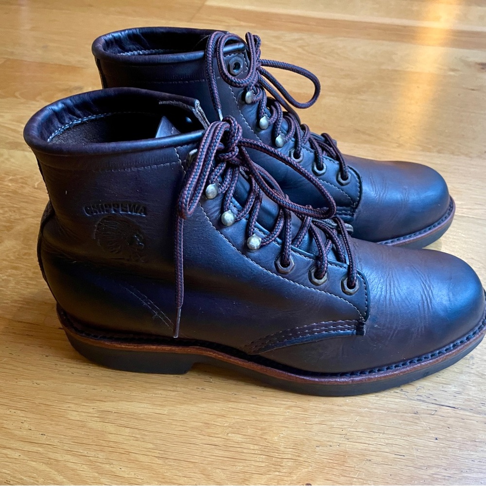 Chippewa classic Men's Dark Brown Leather Boots 8.5D